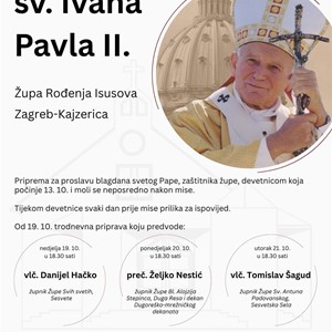 Proslava blagdana sv. Ivana Pavla II. na Kajzerici u Zagrebu